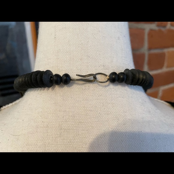 Red White & Black Matinee Twisted Seed Bead Boho Necklace - Picture 2 of 4